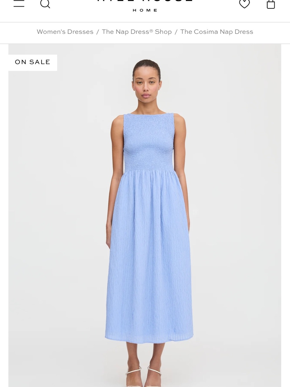 Hill House Light Blue Maxi Dress with Smocked Bodice